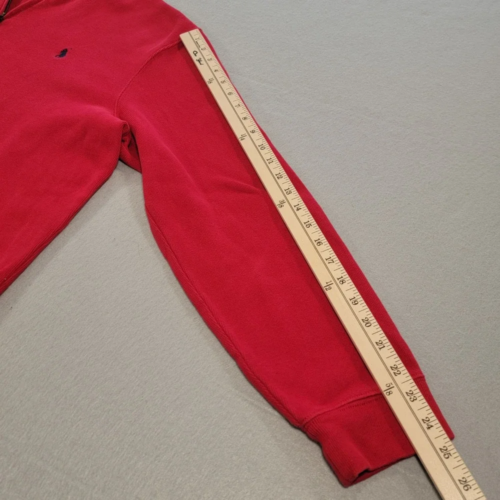Polo Ralph Lauren 1/4 Zip Sweater Pullover Red Men's‎ Size XL Ribbed Cotton